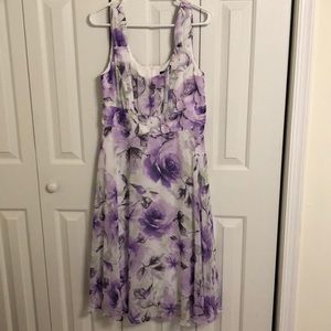 Connected apparel size 12 dress purple flowers